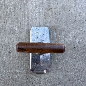 Vintage Bonny Screw Top Off Wood Handle Handheld Manual Can & Jar Opener rustic